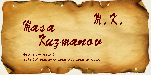 Maša Kuzmanov vizit kartica